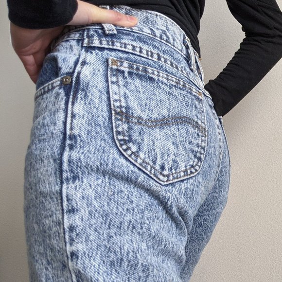 Vintage Acid Wash Jeans Lee 100% Cotton USA 24 00 - Picture 13 of 16